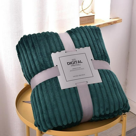 Fleece Plush Throw Blanket dark green(100*70cm),Super Soft Fuzzy Cozy Flannel Blanket for Couch Sofa.Microfiber Blanket Lightweight