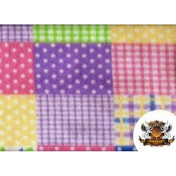 Fleece Printed Fabric BABY COLORS / 58" Wide / Sold by the yard FE-S-218
