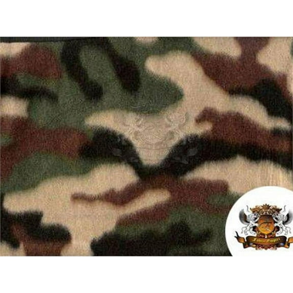 Fleece Printed Fabric CAMOUFLAGE / 58" Wide / Sold by the yard FE-S-136
