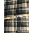 thumbnail image 1 of Fleece Printed Fabric HARMONY TARTAN GRAY BEIGE IVORY WHITE / 58" Wide / Sold by the yard, 1 of 1