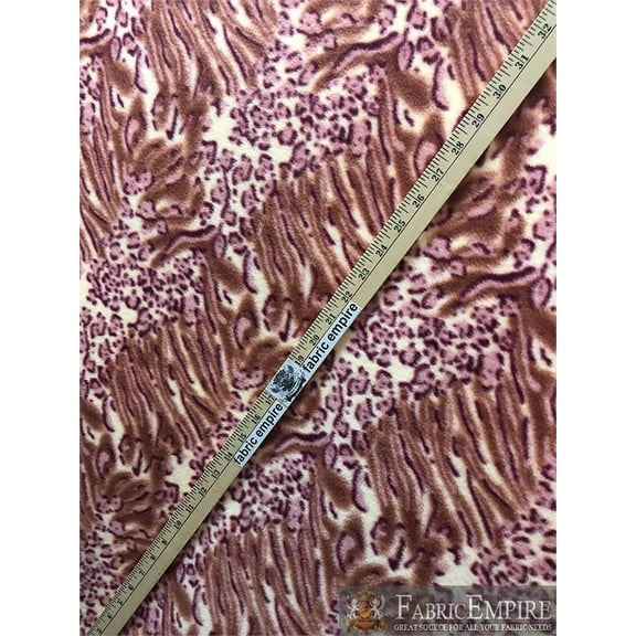 Fleece Printed Fabric * MIXED ANIMAL PRINT * / 58" Wide / Sold by the yard S-530