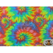 Fleece Printed Fabric * SPIRAL TIE DYE * / 58 Wide / Sold by the yard / N-552
