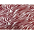thumbnail image 1 of Fleece Printed Fabric ZEBRA RED WHITE / 58" Wide / Sold by the yard, 1 of 3