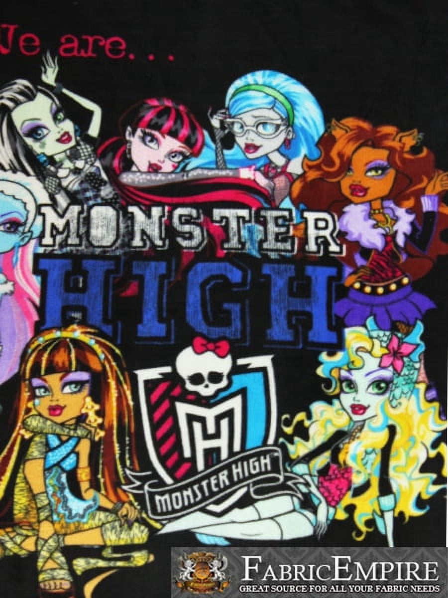 Fleece Printed Panel Fabric WE ARE MONSTERHIGH / Sold per piece S-629
