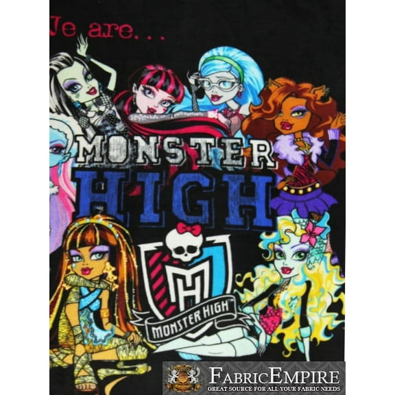Fleece Printed Panel Fabric WE ARE MONSTERHIGH / Sold per piece S-629
