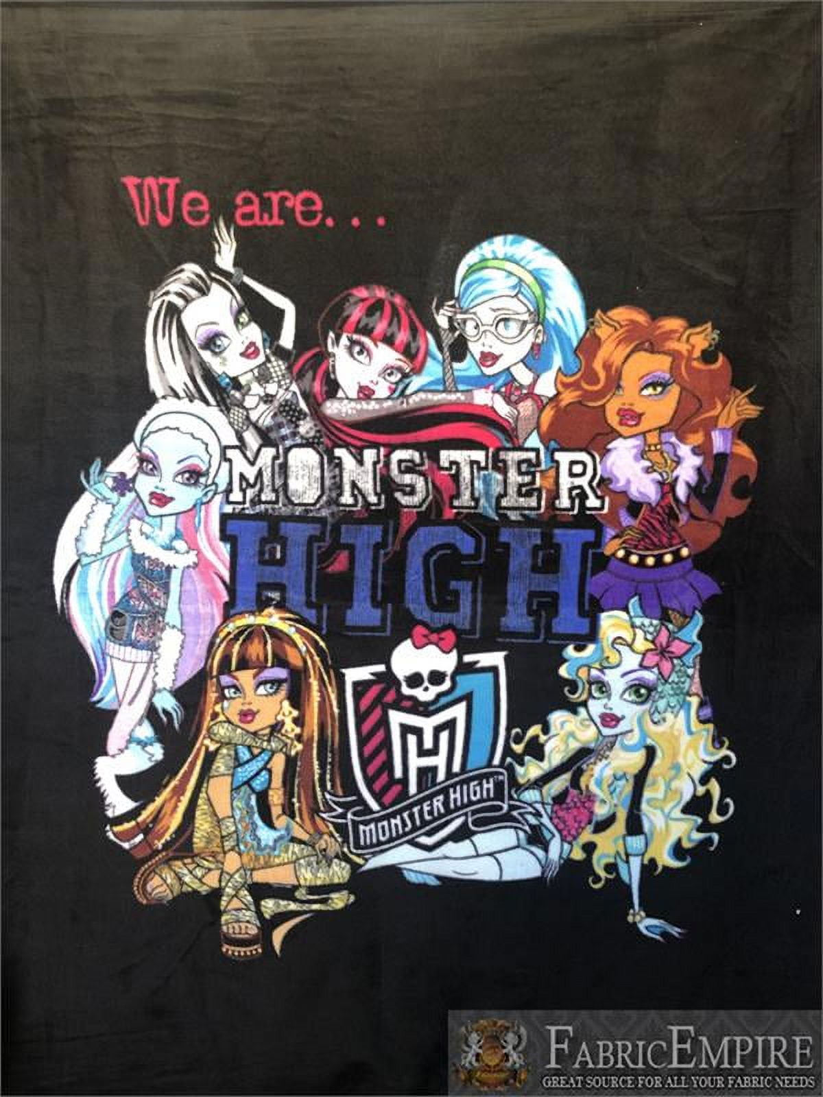 Fleece Printed Panel Fabric WE ARE MONSTERHIGH / Sold per piece