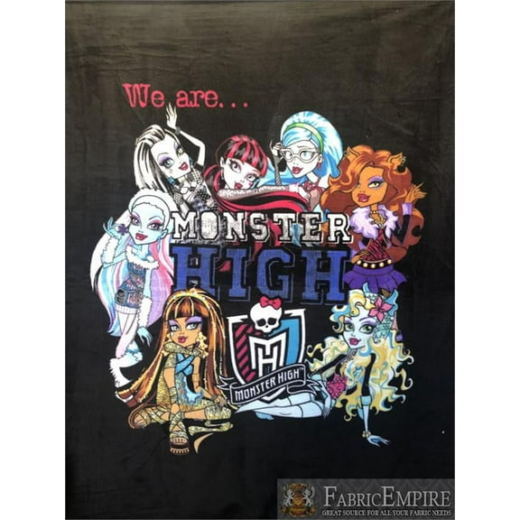 Fleece Printed Panel Fabric WE ARE MONSTERHIGH / Sold per piece
