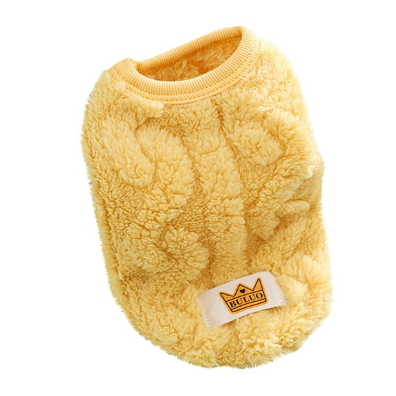 Fleece Pullover Pet Clothes Cute Wavy Double-sided Puppy Kitten Coats Sweater for Small Medium Dogs Cats Warm Winter Outfit