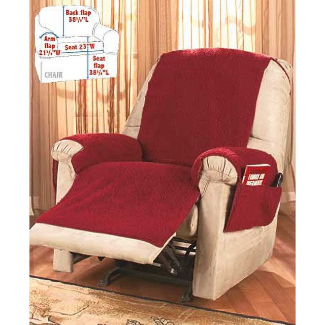 Fleece Recliner Covers (Burgundy)