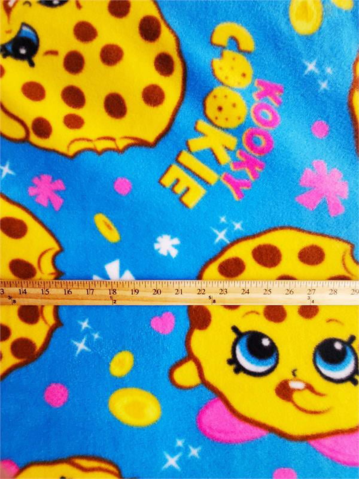 Fleece SHOPKINS Printed Fabric - KOOKY COOKIE / 58" Wide / Sold by the yard
