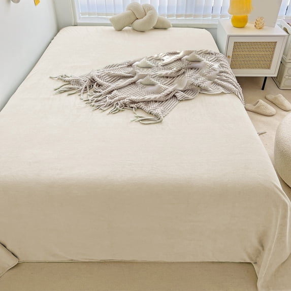 Fleece Sheet Set, Crystal Velvet Flannel Bedding, Super Soft Anti Static Non Pilling, Cozy Night Lounging Day, Home Comfort Seekers