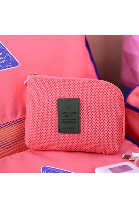 Fleece Shell Shockproof Travel Digital Storage Bag Charging Power Supply Data Cable Small Storage Bag Cosmetic Bag Digital Bag