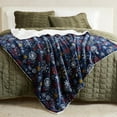 thumbnail image 1 of Fleece/Sherpa Christmas Throw - Super Soft Holiday Printed Blanket for Couch, Chair, or Bed - Cozy, Luxurious Plush - 50" x 60", New Snowflake, 1 of 6