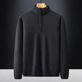 thumbnail image 1 of Fleece Shirts for Men Big and Tall M-5XL Plus Size Long Sleeve Button Stand Collared Pullover Sweatshirts Casual Solid Warm Basic Tops, 1 of 3
