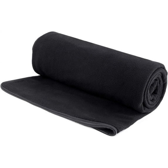 Fleece Sleeping Bag Liner Travel Sheet Camping Sleep Sack Ultralight Zippered Storage Bag Full Sized Zipper Backpacking Blanket for Traveling, Camping, Hiking, Outdoor Activities