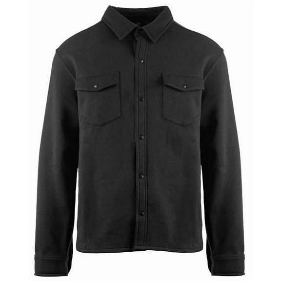 Fleece Snap Jacket - BLACK - XS