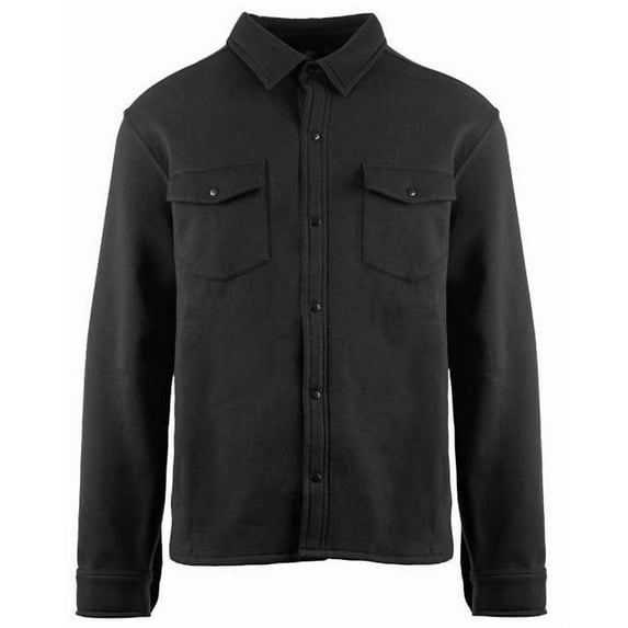 Fleece Snap Jacket - BLACK - XS