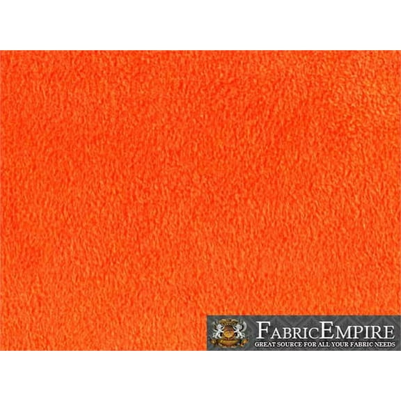 Fleece Solid Neon Orange Fabric 67