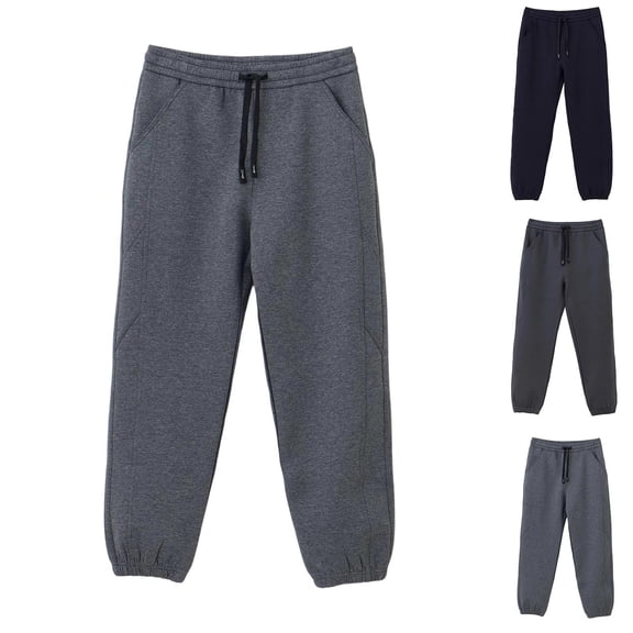 Fleece Sweatpants for Men Joggers Gym Workout Athletic Mens Big Track Travel Golf Pants Tapered Leg Loose Fit Cotton with Side Pockets for Streetwear Size L-5XL Dark Gray-A