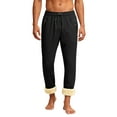 thumbnail image 1 of Fleece Sweatpants Men, Workout Fleece Lined Dress Pants Ropa Cold Weather Pants Men Fleece Thermal Pants Gym Cargo Pants Para Hombre Xl Black, 1 of 5