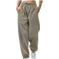 thumbnail image 1 of Fleece Sweatpants for Women Casual Lounge Jogger Pants with Pockets Cozy Workout Gym Trousers, 1 of 6