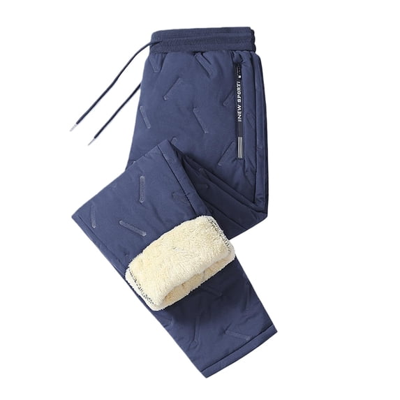 Fleece Thermal Pants – Unisex Thermal Warm Jogger Pants, Soft Fleece Lining, Lightweight Breathable, Adjustable Drawstring, Zippered Pockets