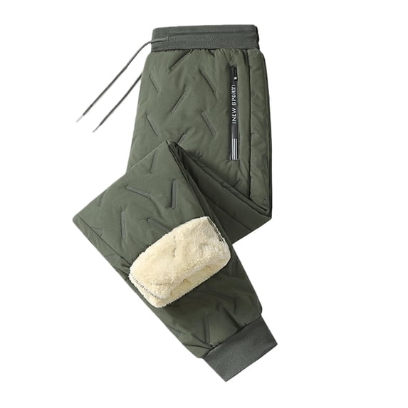 Fleece Thermal Pants – Unisex Thermal Warm Jogger Pants, Soft Fleece Lining, Lightweight Breathable, Adjustable Drawstring, Zippered Pockets