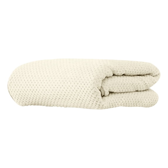 Fleece Throw Bath Towels for Men Women Waffle Textured Absorbency Shower Towel Lightweight Thickened Beach Towels Beige 27.6x53.5 Inches