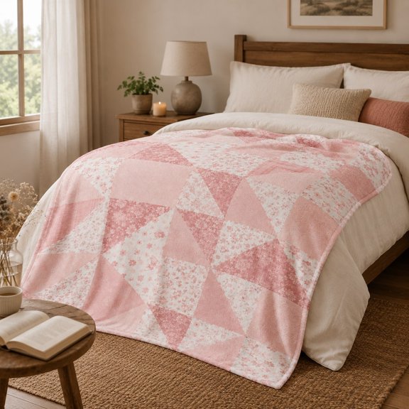Fleece Throw Blanket, 280 GSM Polyester, Soft Printed Couch Blanket