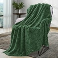 thumbnail image 1 of Fleece Throw Blanket, 50''x60'', Green Blanket Cozy Plush Fleece Blanket Throw Size, Flannel Blankets for Sofa, 1 of 7