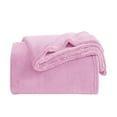 thumbnail image 1 of Fleece Throw Blanket for Couch & Bed, Soft Fuzzy Plush Twin XL Size Pink Blanket, Luxury Flannel Lap Blanket, Super Cozy and Comfy for All Seasons, 71" x 80", 1 of 5
