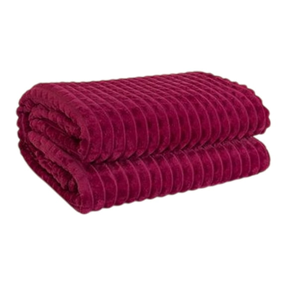 Fleece Throw Blanket for Couch, Cozy Soft Blankets for Women, Imitation Fleece Blanket Double Layer Thickened Solid Color Face Blanket Office Nap Blanket