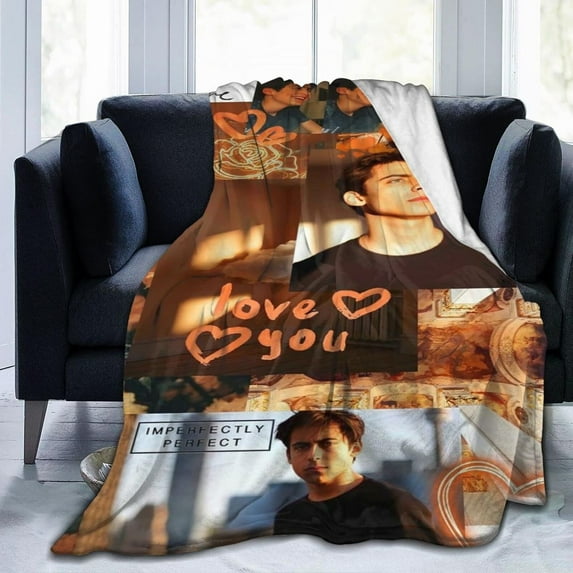 Fleece Throw Blanket for Couch Sofa or Bed, Aidan Hai Galla-gher Soft Fuzzy Plush Blanket, Luxury Flannel Lap Blanket, Super Cozy and Comfy for All Seasons 50x40 inch
