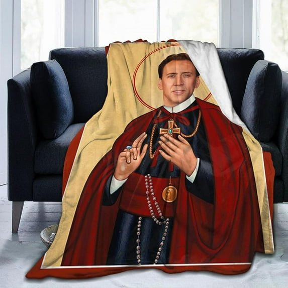 Fleece Throw Blanket for Couch Sofa or Bed, Nicolas Hai Cage Soft Fuzzy Plush Blanket, Luxury Flannel Lap Blanket, Super Cozy and Comfy for All Seasons 50x40 inch