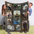 thumbnail image 1 of Fleece Throw Blanket for Couch Sofa, Fuzzy Soft Cozy Blankets and Throws Warm Lightweight Plush Lap Blanket for Women Men, 50 x 60 inches, Otter Blankets, 1 of 6
