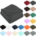 thumbnail image 1 of Fleece Throw Blanket for Couch, Super Soft Cozy Blankets, 59.06x47.24" Dark Gray Blanket Lightweight Fuzzy Comfy Flannel Blanket Warm Plush for Sofa Bed Decor, 1 of 9