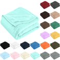 thumbnail image 1 of Fleece Throw Blanket for Couch, Super Soft Cozy Blankets, 59.06x47.24" Mint Green Blanket Lightweight Fuzzy Comfy Flannel Blanket Warm Plush for Sofa Bed Decor, 1 of 9