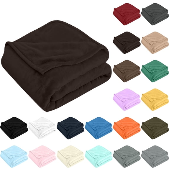 Fleece Throw Blanket for Couch, Super Soft Cozy Blankets, 70.87x59.06" Coffee Blanket Lightweight Fuzzy Comfy Flannel Blanket Warm Plush for Sofa Bed Decor