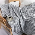 thumbnail image 1 of Fleece Throw Blanket For Couch - Soft & Warm Fluffy Dusty Blanket Decorative And Giftable Striped Blankets For Women Men, 1 of 7