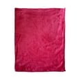 thumbnail image 1 of Fleece Throw Blanket, Fuzzy Soft Blanket, Plush Material, 19.5" X 27.5" Size, for Sofa, Bed, and Travel, Cozy and Warm, Rose Red Color, by FAJHHA, 1 of 7
