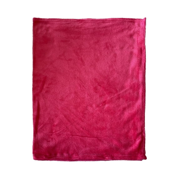 Fleece Throw Blanket, Fuzzy Soft Blanket, Plush Material, 19.5" X 27.5" Size, for Sofa, Bed, and Travel, Cozy and Warm, Rose Red Color, by FAJHHA