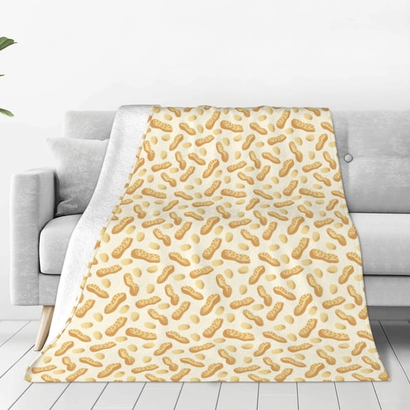 Fleece Throw Blanket Peanuts3 Print Reversible Plush Fluffy Large Big Blanket for Sofa Couch Bed-40"x30"