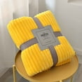 thumbnail image 1 of Fleece Throw Blanket, Plush Blanket, 39.5 X 59 Inches, Soft, Warm, for Bed, Sofa, Camping, Travel, Bright Yellow, Thickened Flannel, by FAJHHA, 1 of 7