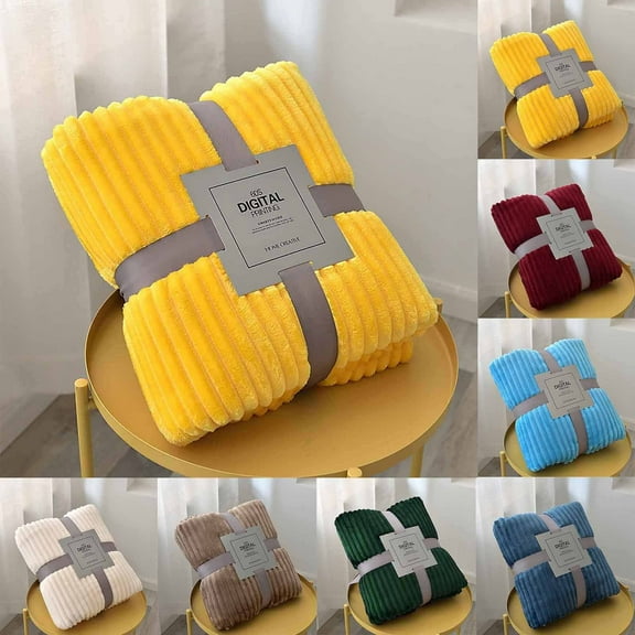 Fleece Throw Blanket, Plush Blanket, Flannel Material, Soft and Warm, for Bed, Sofa, Camping, Travel, Dark Brown, by FAJHHA