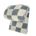 thumbnail image 1 of Fleece Throw Blanket Soft Polyester 100x70cm Cozy Striped Design for Sofa Nap, Air Conditioning & Winter Use, Warm Blankets for Winter in Multiple Colors, 1 of 6