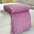 thumbnail image 1 of Fleece Throw Blanket Soft Warm Cozy for Couch Sofa Bed Decorative Accent and Gift Year Round Use(Purple), 1 of 5