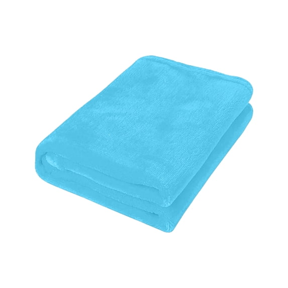 Fleece Throw Blanket, Throw Blankets for Bed, 20X28 In, Sky Blue, Chill Weather, 1 Pc