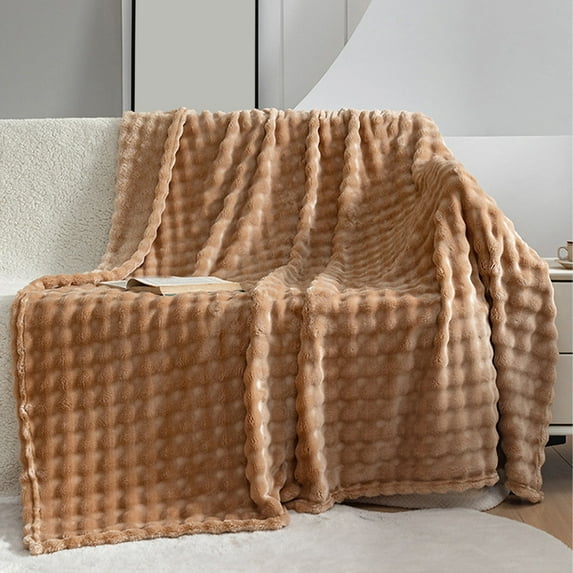 Taicans Fleece Throw Blanket - Ultra Soft Winter Plaid Polyester Nap Blanket for Couch,Bed & Cabin,Warm Thick Facecloth,27.55x39.37in