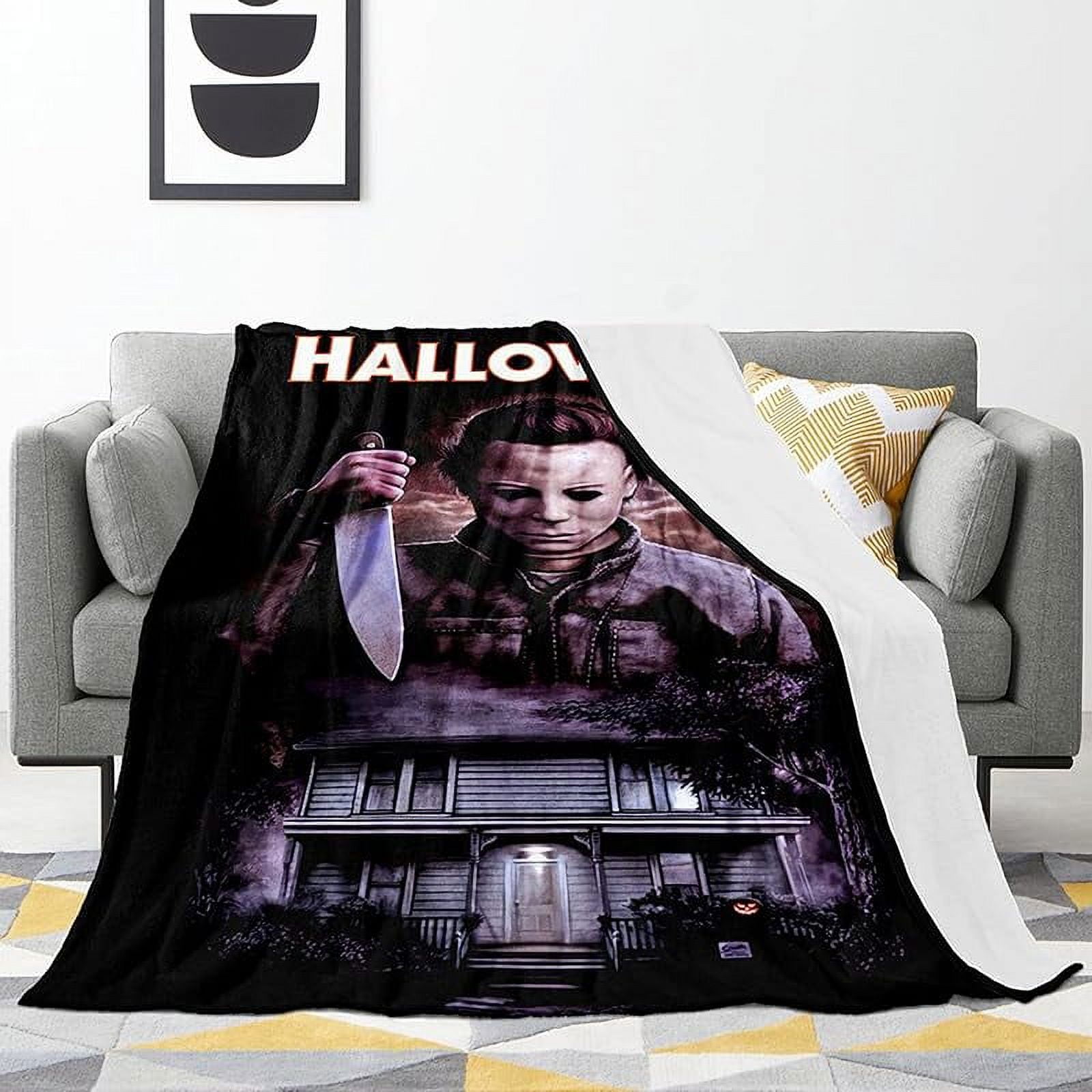 Fleece Throw Blanket for Couch Bed Lightweight Plush Fuzzy Cozy Soft Halloween Horror Movie