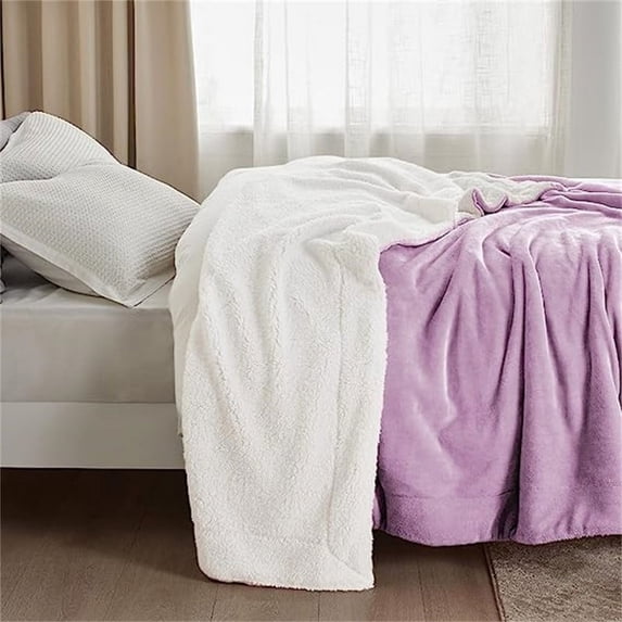 Fleece Throw Blanket for Couch Lilac - Throw (50" x 60")
